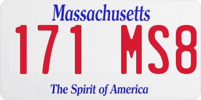 MA license plate 171MS8