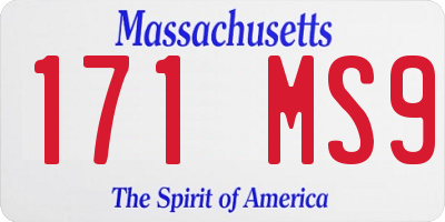 MA license plate 171MS9