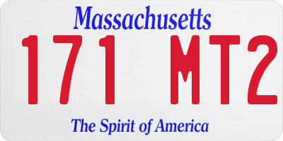 MA license plate 171MT2