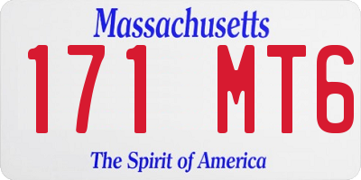 MA license plate 171MT6