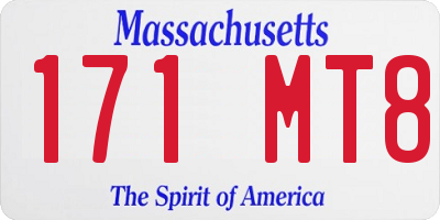 MA license plate 171MT8
