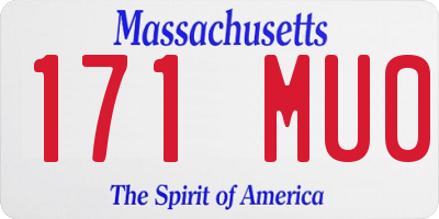 MA license plate 171MU0