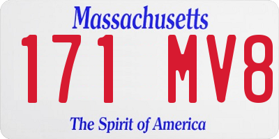 MA license plate 171MV8