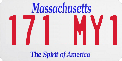 MA license plate 171MY1
