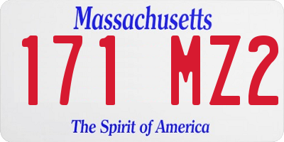 MA license plate 171MZ2