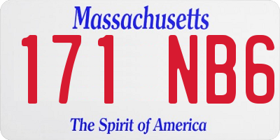 MA license plate 171NB6