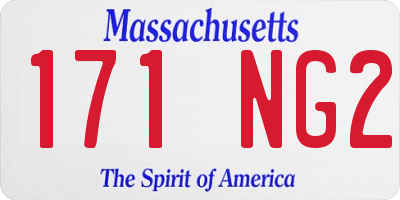 MA license plate 171NG2