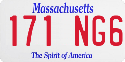 MA license plate 171NG6