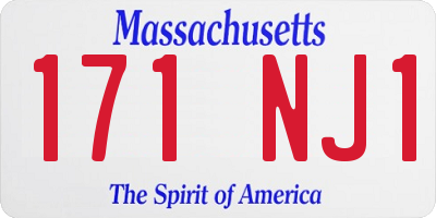 MA license plate 171NJ1