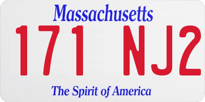 MA license plate 171NJ2