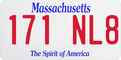 MA license plate 171NL8