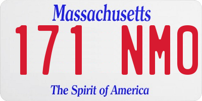 MA license plate 171NM0