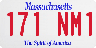MA license plate 171NM1