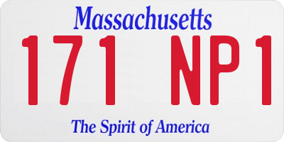 MA license plate 171NP1