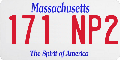MA license plate 171NP2