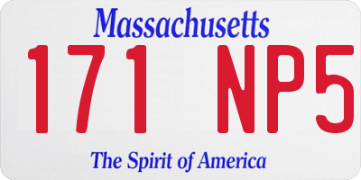 MA license plate 171NP5