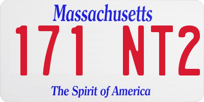 MA license plate 171NT2