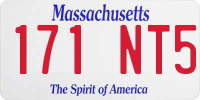 MA license plate 171NT5