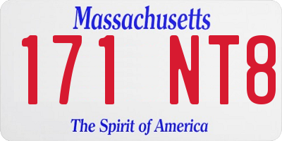 MA license plate 171NT8