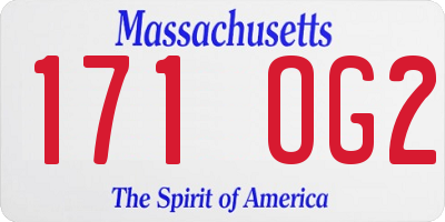 MA license plate 171OG2