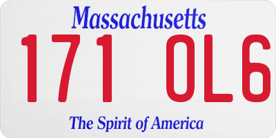 MA license plate 171OL6