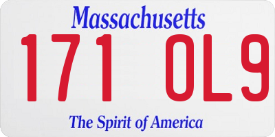 MA license plate 171OL9