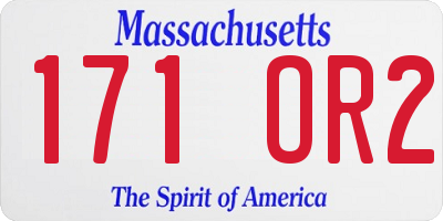 MA license plate 171OR2
