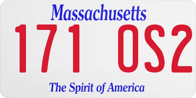 MA license plate 171OS2