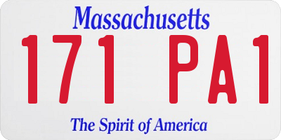 MA license plate 171PA1
