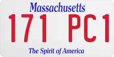 MA license plate 171PC1