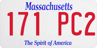 MA license plate 171PC2