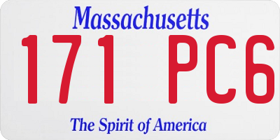 MA license plate 171PC6