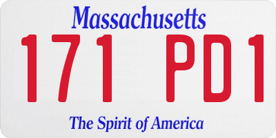 MA license plate 171PD1