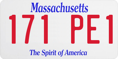 MA license plate 171PE1