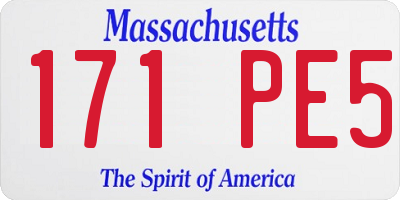 MA license plate 171PE5
