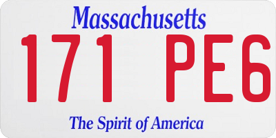 MA license plate 171PE6