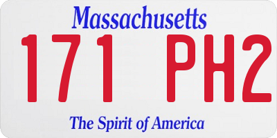 MA license plate 171PH2
