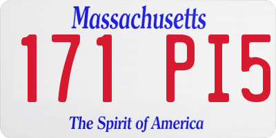 MA license plate 171PI5