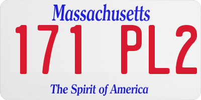 MA license plate 171PL2