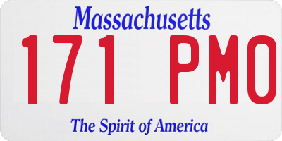 MA license plate 171PM0