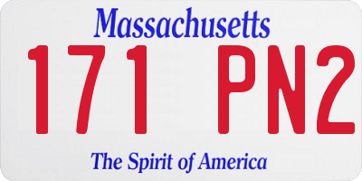 MA license plate 171PN2
