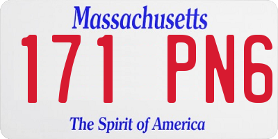 MA license plate 171PN6