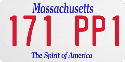 MA license plate 171PP1