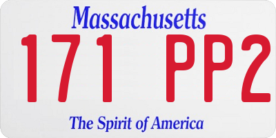 MA license plate 171PP2