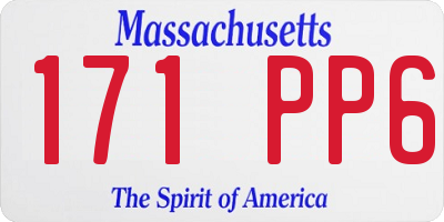 MA license plate 171PP6