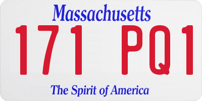 MA license plate 171PQ1