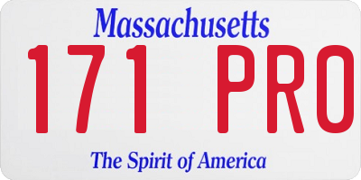 MA license plate 171PR0