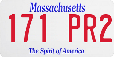MA license plate 171PR2