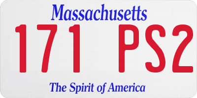 MA license plate 171PS2