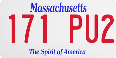 MA license plate 171PU2